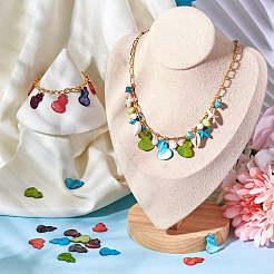 24Pcs 6 Colors Dyed Natural Freshwater Shell Pendants&nbsp;BSHE-TA0001-05