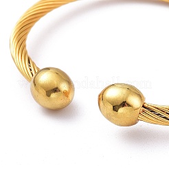 304 Stainless Steel Cuff Bangles&nbsp;BJEW-M284-12G