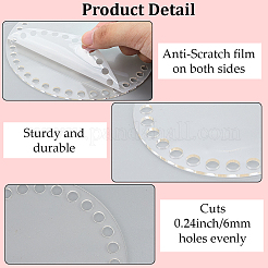 4Pcs Flat Round Acrylic Sheet&nbsp;MACR-CP0001-01A