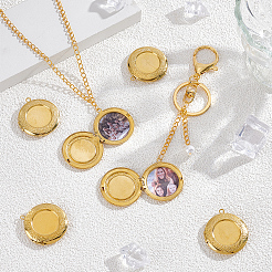 6Pcs Brass Locket Pendants&nbsp;KK-PH0013-64