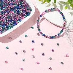 8 Strands 8 Colors Transparent Electroplate Glass Beads Strands&nbsp;EGLA-YW0005-86