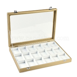 18 Grids Imitation Leather Jewelry Boxs&nbsp;CON-G023-07C