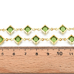 Brass Rhombus Link Chains&nbsp;CHC-N023-08C-G