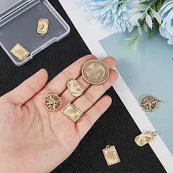 9Pcs 3 Style Rack Plating Brass Pendants&nbsp;KK-BBC0004-73