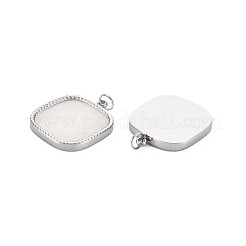304 Stainless Steel Pendant Enamel Settings&nbsp;STAS-N097-129P