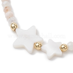 Natural Freshwater Shell & Glass Beads Braided Beaded Bracelets for Women&nbsp;BJEW-JB13001