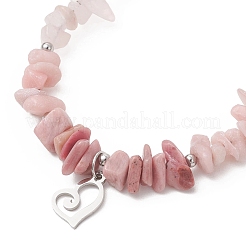 Natural Mixed Gemstone Chip Beaded Bracelest&nbsp;BJEW-JB12976-03