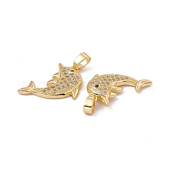 Brass Micro Pave Cubic Zirconia Pendants&nbsp;KK-E068-VC053