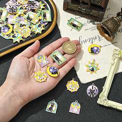 40Pcs 8 Styles Zinc Alloy Enamel Pendants&nbsp;FIND-CJ0003-79