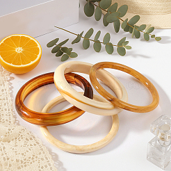 4Pcs 4 Styles Resin Bangles for Women&nbsp;BJEW-GO0001-10