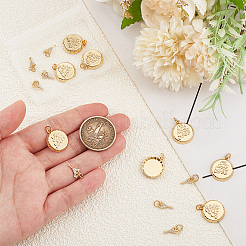 16Pcs 2 Styles Brass Micro Pave Cubic Zirconia Charms&nbsp;KK-PH0011-38