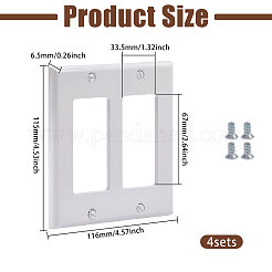 Plastic Wall Switch Plate&nbsp;AJEW-WH0752-845A
