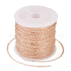 Brass Coated Iron Flat Cable Chains&nbsp;CH-TAC0007-01RG