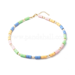 Polymer Clay Beaded Necklace Set&nbsp;NJEW-JN03619