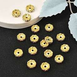 Brass Grade A Rhinestone Spacer Beads&nbsp;RSB160NF-02G