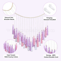 Cotton Tassel Hanging Wall Art Decorations&nbsp;HJEW-WH20020-002B