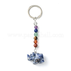 Rhinoceros Natural Gemstone Keychain&nbsp;KEYC-F040-04