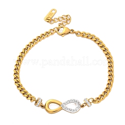 304 Stainless Steel Infinity Link Bracelets&nbsp;BJEW-Z099-03G