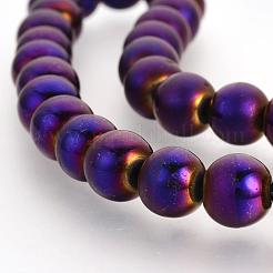 Electroplate Non-magnetic Synthetic Hematite Beads Strands&nbsp;G-Q944-10mm-M