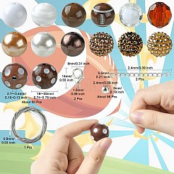 DIY Rugby Acrylic Beaded Keychain Pendant Decoration Making Kit&nbsp;MACR-CJC0004-18