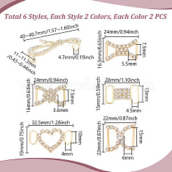 24Pcs 12 Styles Crystal Rhinestone Shoe Lace Decoration&nbsp;FIND-GA0005-07
