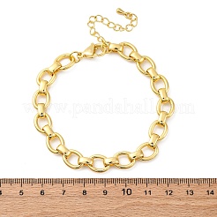 Brass Oval Link Chain Bracelets for Women Men&nbsp;BJEW-K273-06G