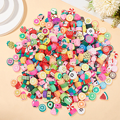 400Pcs 2 Styls Handmade Polymer Clay Beads&nbsp;CLAY-SP0001-16