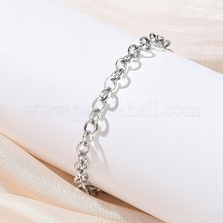 304 Stainless Steel Rolo Chain Bracelets for Women&nbsp;BJEW-Z152-01P