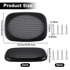 ABS & Steel Mesh Speaker Grills Covers&nbsp;AJEW-WH0083-71