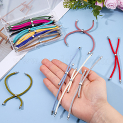 14Pcs 14 Colors Nylon Twisted Cord Bracelets&nbsp;MAK-DC0001-02