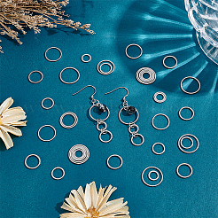 100Pcs 5 Styles 304 Stainless Steel Linking Ring&nbsp;FIND-UN0003-61