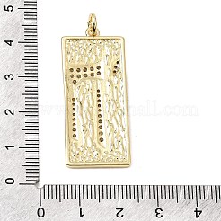Brass Micro Pave Cubic Zirconia Pendants&nbsp;CU-CBA7D5E-07G