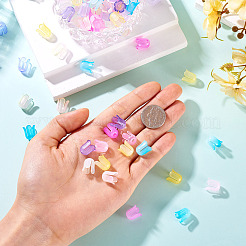 450Pcs 9 Colors Transparent Acrylic Beads Caps&nbsp;OACR-TA0003-07