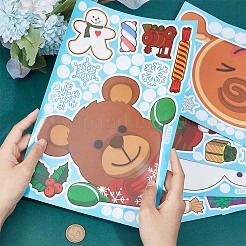 9 Sheets 9 Styles Christmas Themed PVC Static Stickers&nbsp;STIC-WH0004-07