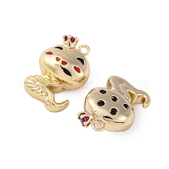 Brass Micro Pave Cubic Zirconia Pendants&nbsp;KK-P289-18G