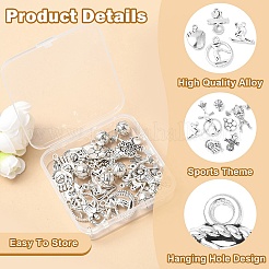 30Pcs 10 Styles Tibetan Style Zinc Alloy Pendants&nbsp;FIND-YW0006-56