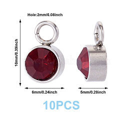 10Pcs Glass Rhinestone Charms&nbsp;STAS-TA0003-26D