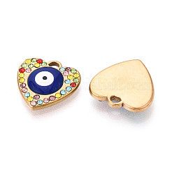 304 Stainless Steel Rhinestone Pendants&nbsp;STAS-N110-48B-G