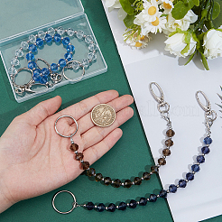 4Pcs Alloy & Acrylic & Glass Keychain&nbsp;KEYC-NB00023