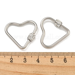 304 Stainless Steel Screw Carabiner Lock Charms&nbsp;STAS-C092-02C-P