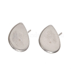 Tarnish Resistant 304 Stainless Steel Stud Earring Settings&nbsp;X-STAS-Q170-13