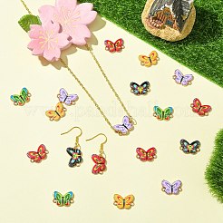 50Pcs 5 Colors Printed Alloy Connector Charms&nbsp;FIND-CJ0004-60