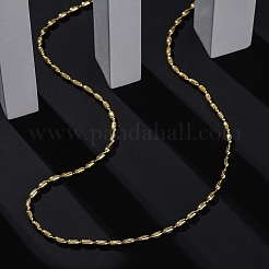 Rack Plating Brass Oval Link Chain Necklace&nbsp;NJEW-A035-06G-03