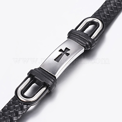 PU Leather Braided Cord Bracelets&nbsp;BJEW-E324-C06