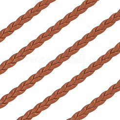 5M 3-Ply PU Leather Braided Cord&nbsp;LC-GF0001-12A