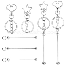 10Pcs Iron Bar Beadable Keychain&nbsp;KEYC-SC0001-78