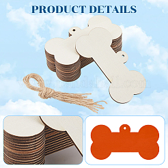 Unfinished Blank Wooden Big Pendants Kit&nbsp;WOOD-WH20014-003A