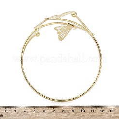 Butterfly Alloy Arm Cuff Bangles for Girl Women&nbsp;AJEW-A063-01I-G