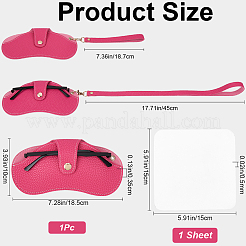 1 Set Portable Travel Leather Eyeglass Storage Cases&nbsp;AJEW-CN0002-45F