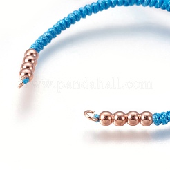 Nylon Cord Braided Bead Bracelets Making&nbsp;BJEW-F360-FRG06